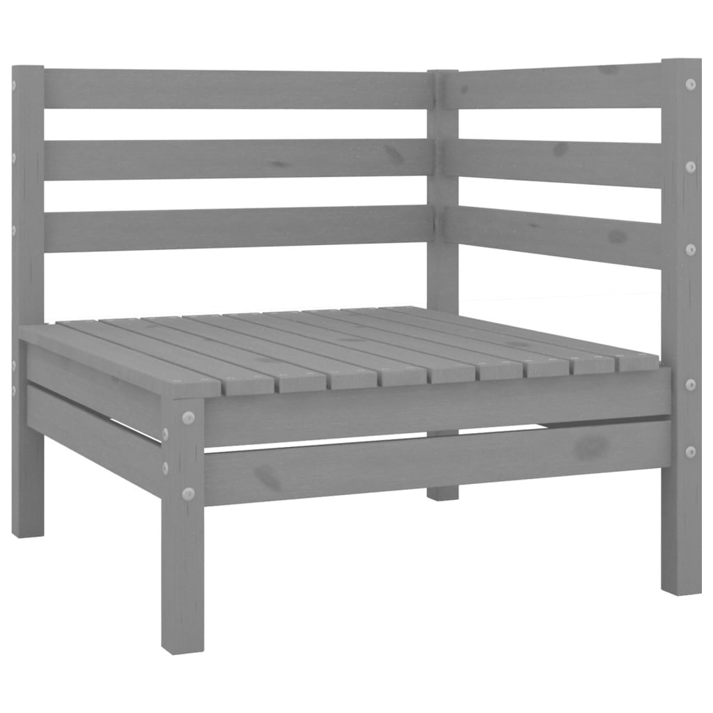 Salon de jardin modulable en pin gris