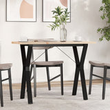 Table à manger en bois de pin et acier