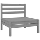 Salon de jardin modulable en pin gris
