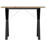 Table à manger en bois de pin et acier