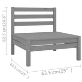 Salon de jardin modulable en pin gris