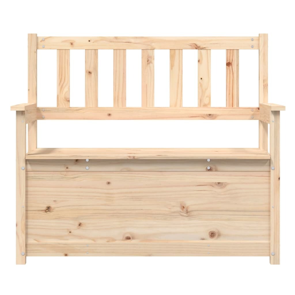 Grand banc de rangement en pin naturel