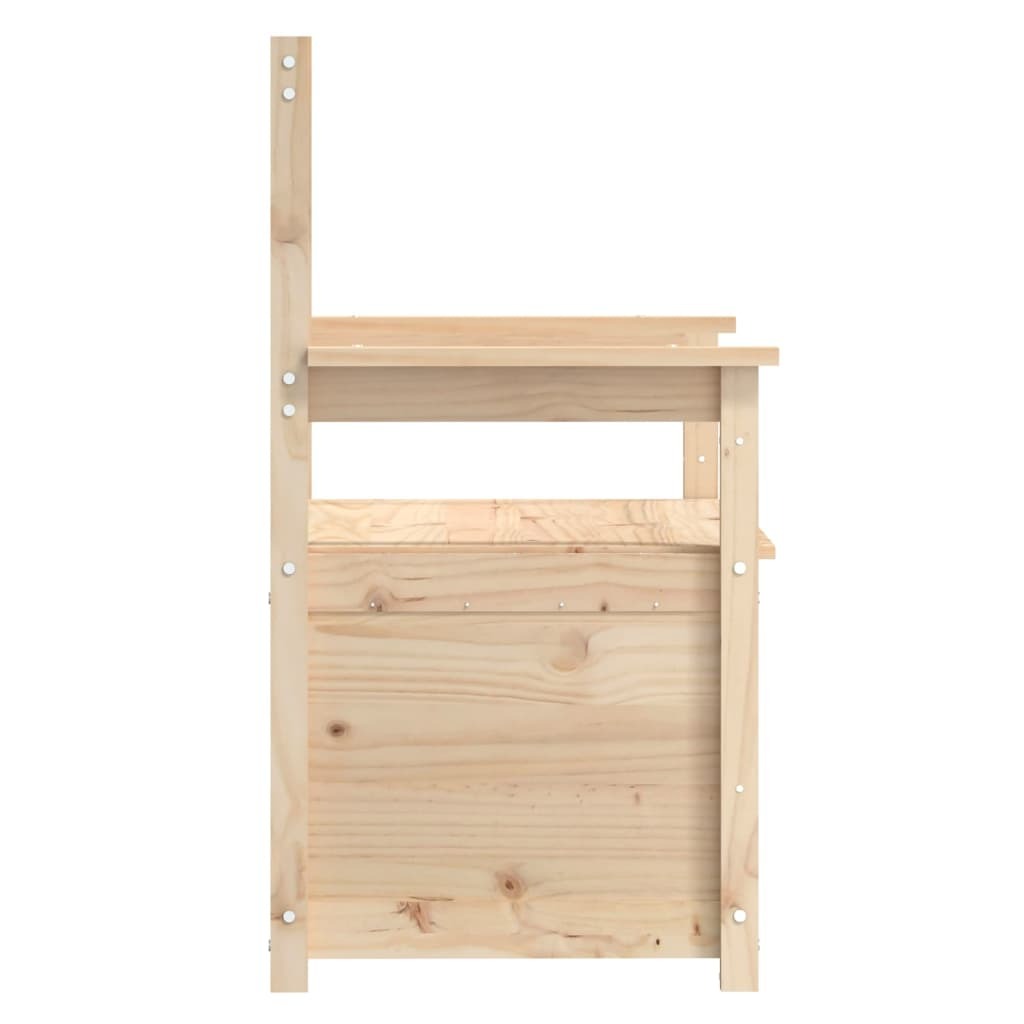 Grand banc de rangement en pin naturel