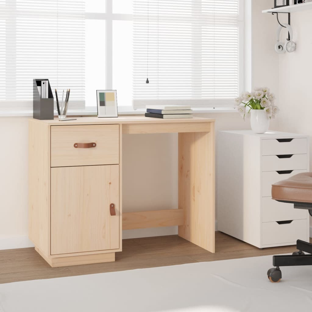 Bureau en pin massif naturel