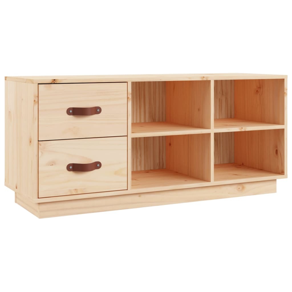 Banc à chaussures en pin naturel