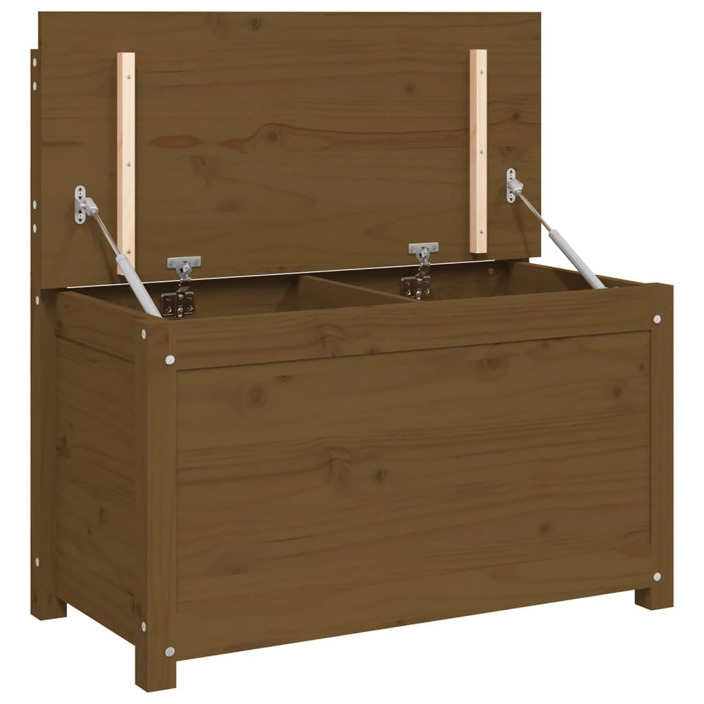 Banc de rangement miel en pin