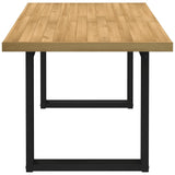 Table à manger en bois de pin naturel et noir