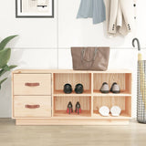 Banc à chaussures en pin naturel