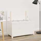 Banc de rangement blanc en pin massif
