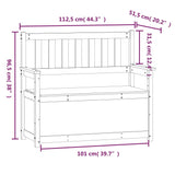 Grand banc de rangement en pin naturel
