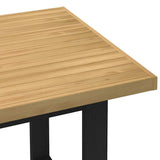 Table à manger en bois de pin naturel et noir