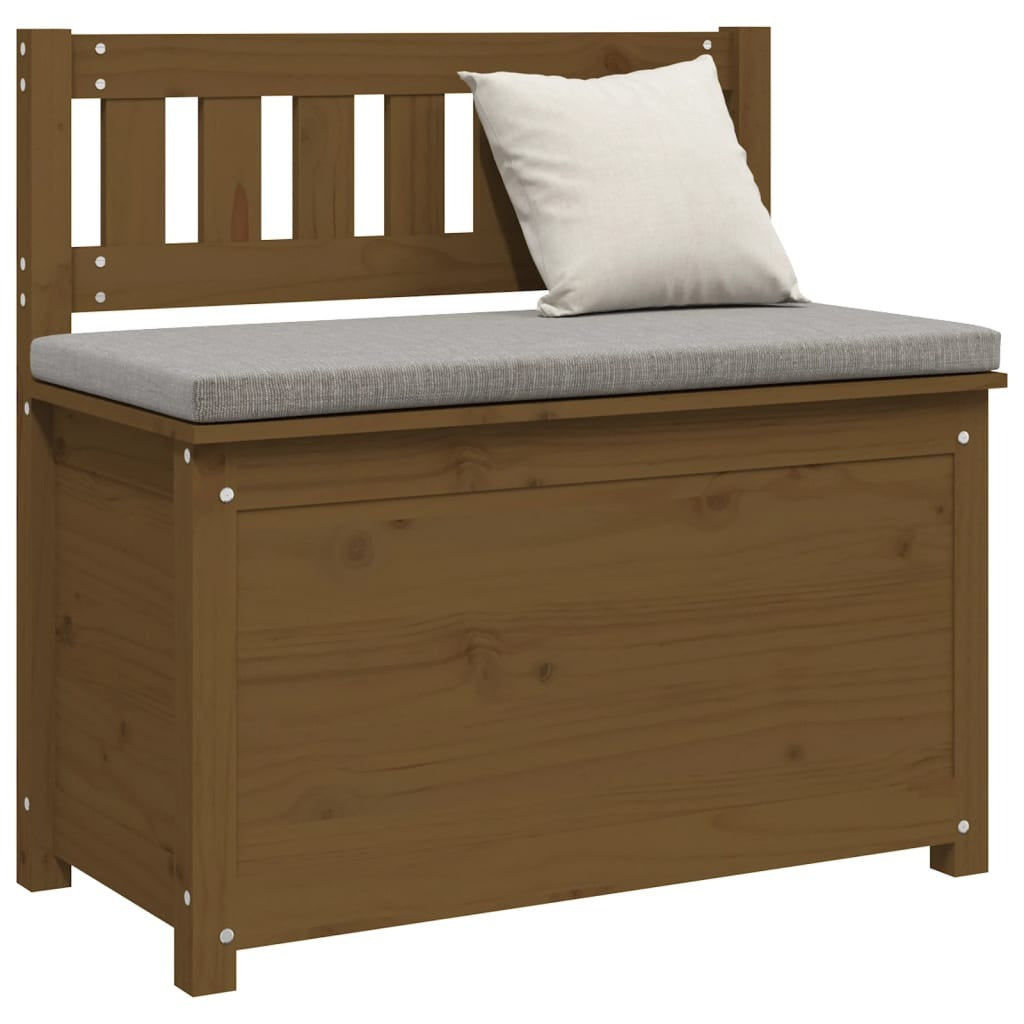 Banc de rangement miel en pin