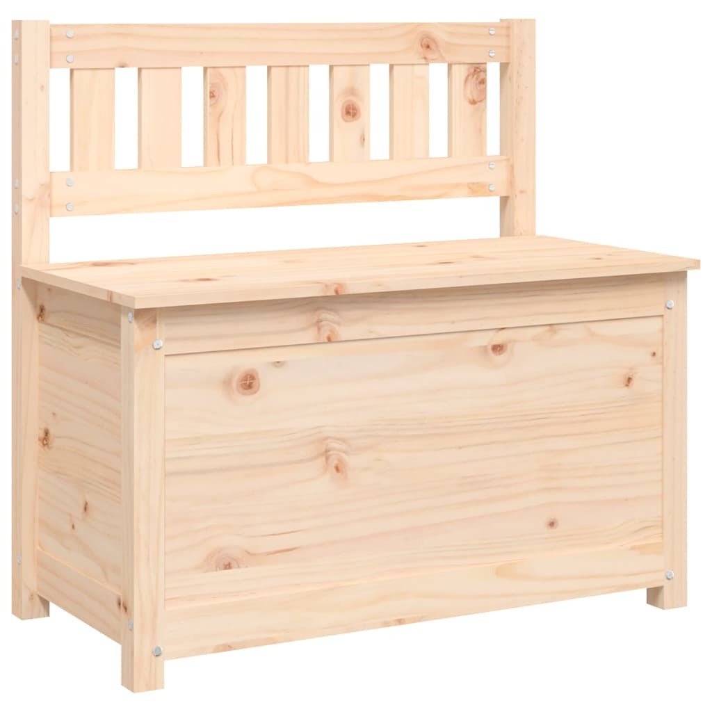 Banc de rangement en pin naturel