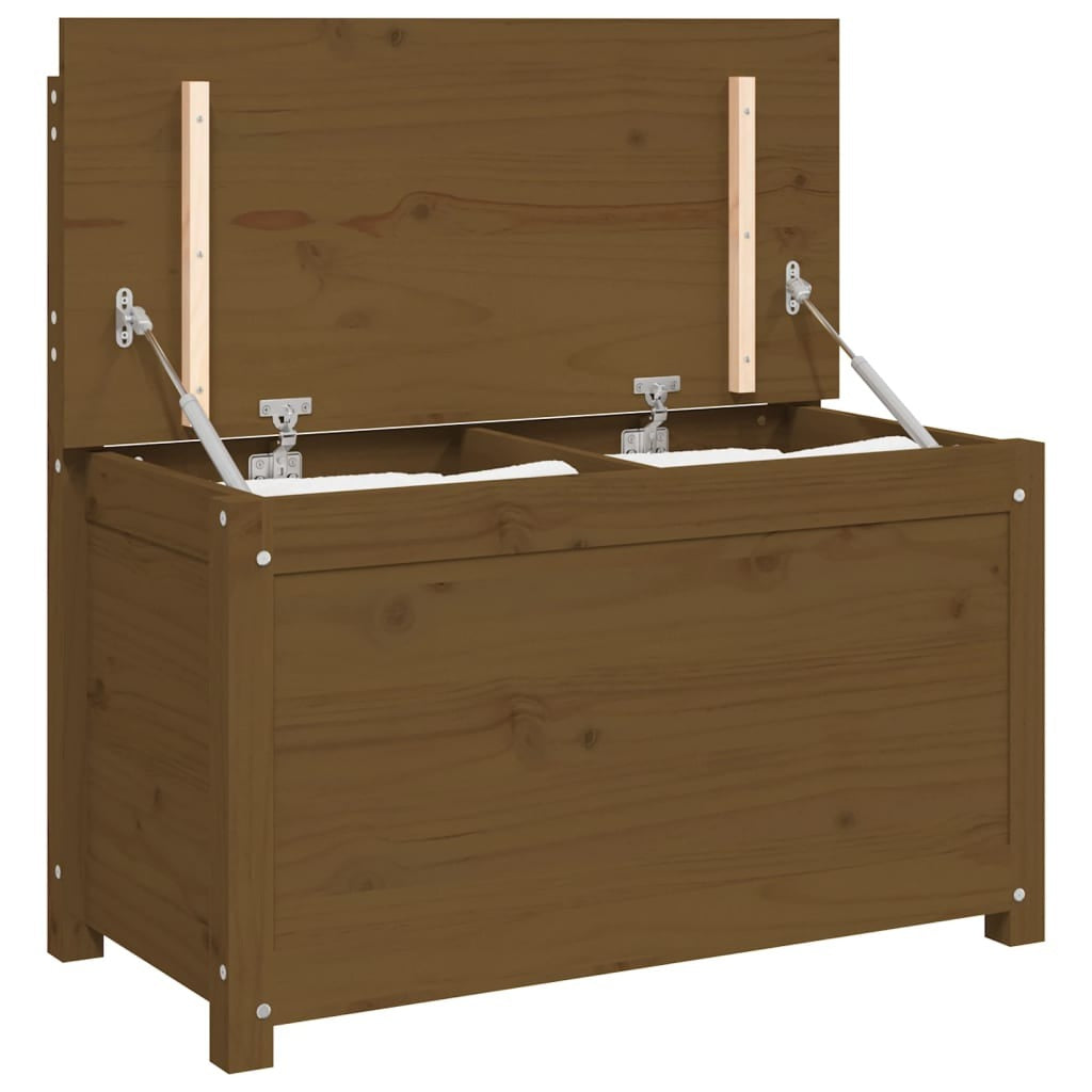 Banc de rangement miel en pin
