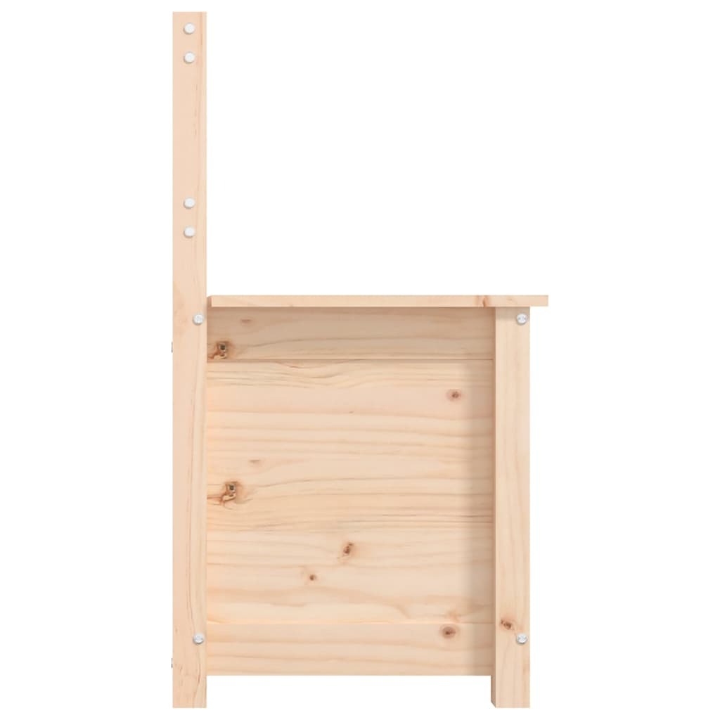 Banc de rangement en pin naturel