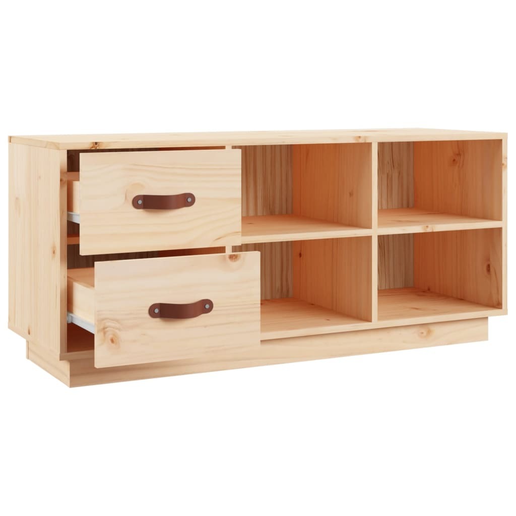Banc à chaussures en pin naturel