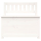 Banc de rangement blanc en pin massif