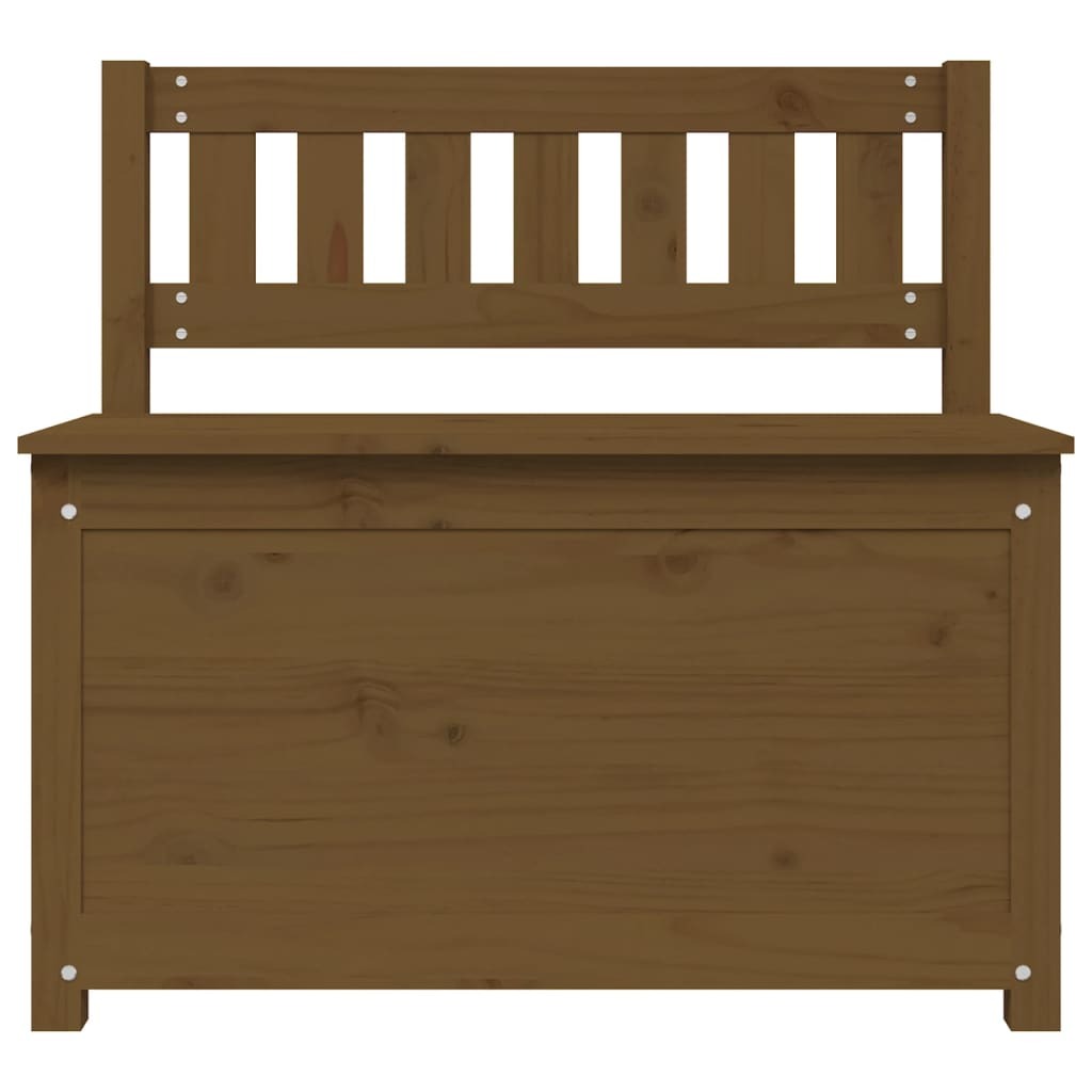 Banc de rangement miel en pin