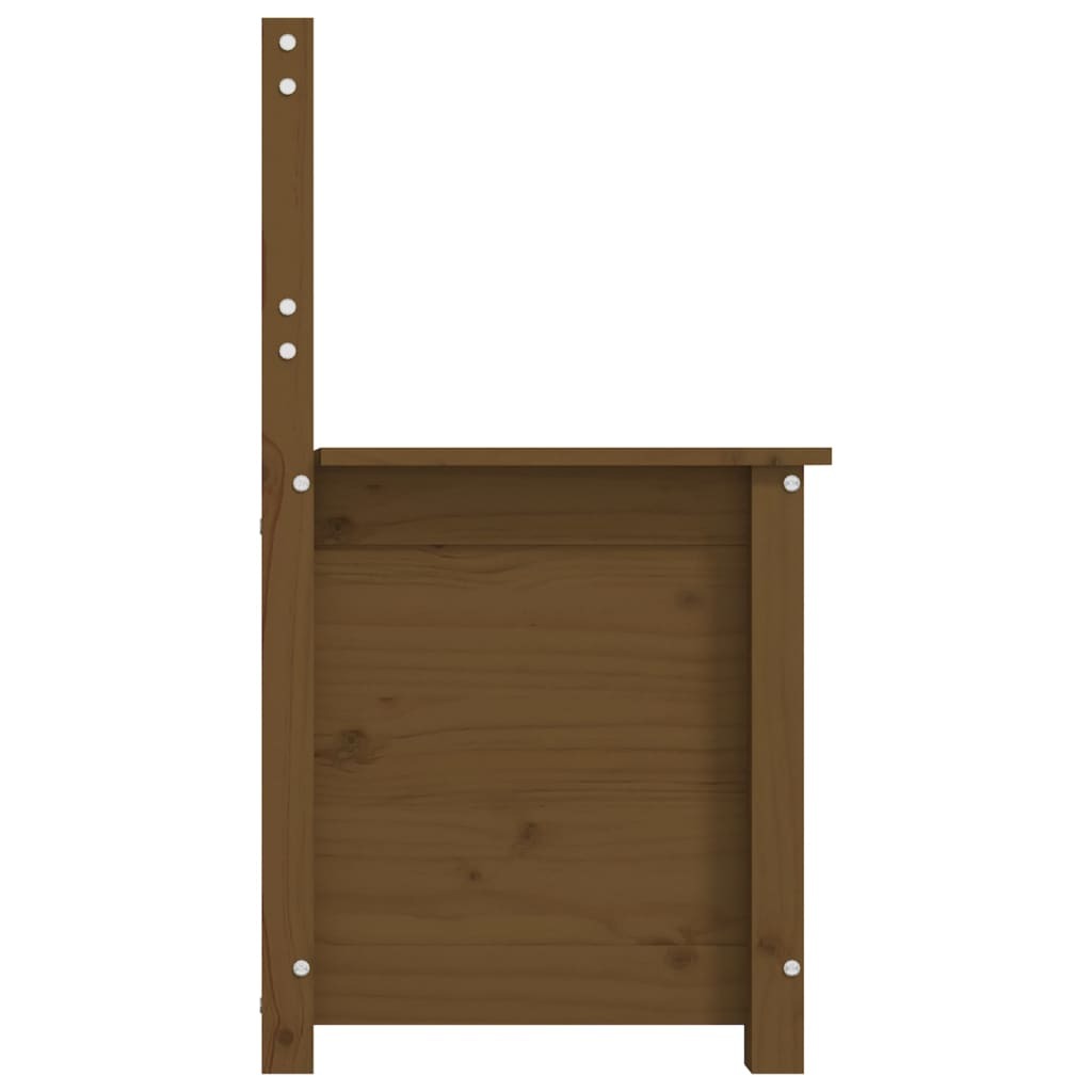 Banc de rangement miel en pin