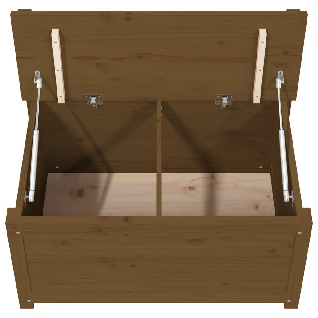 Banc de rangement miel en pin