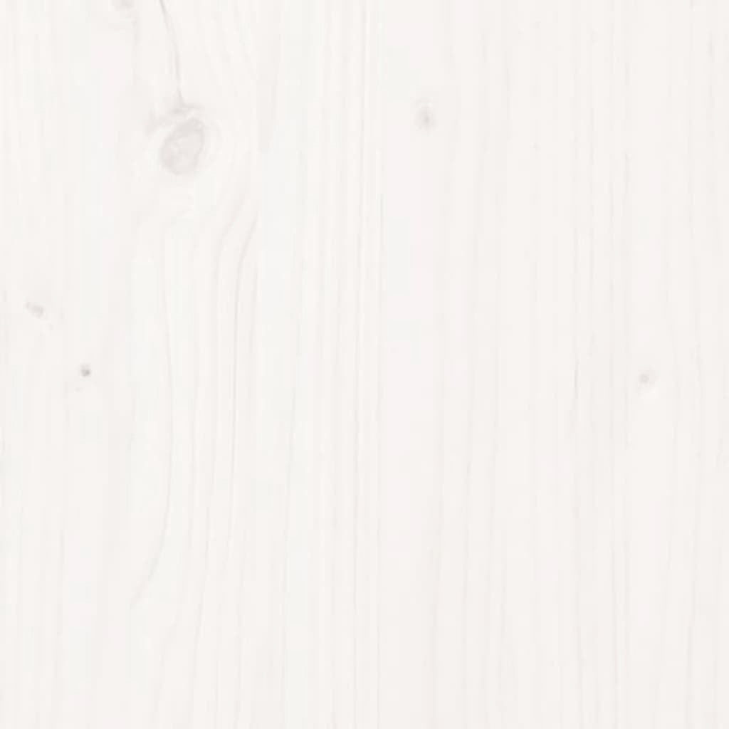 Banc de rangement blanc en pin massif