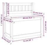 Banc de rangement miel en pin