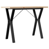 Table à manger en bois de pin et acier